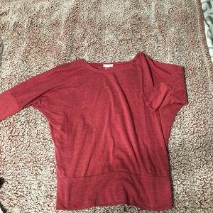 Red slouchy shirt